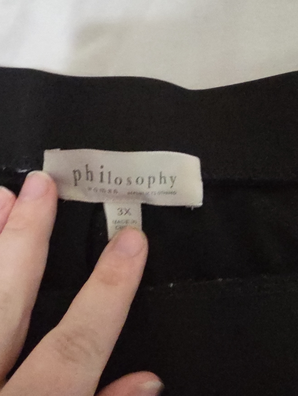 Philosophy Black Elastic Waistband Leggings
